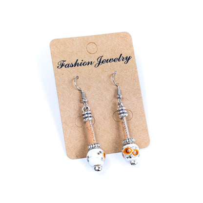 Cork earring  Original handmade ladies earrings-ER-134-MIX-5-new