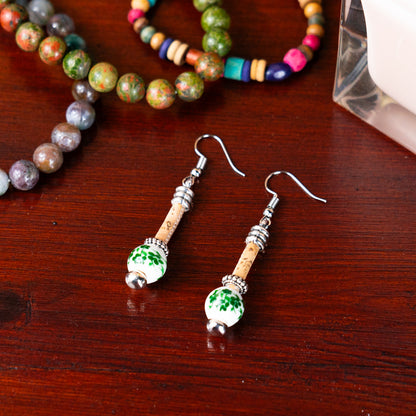 Cork earring  Original handmade ladies earrings-ER-134-MIX-5-new