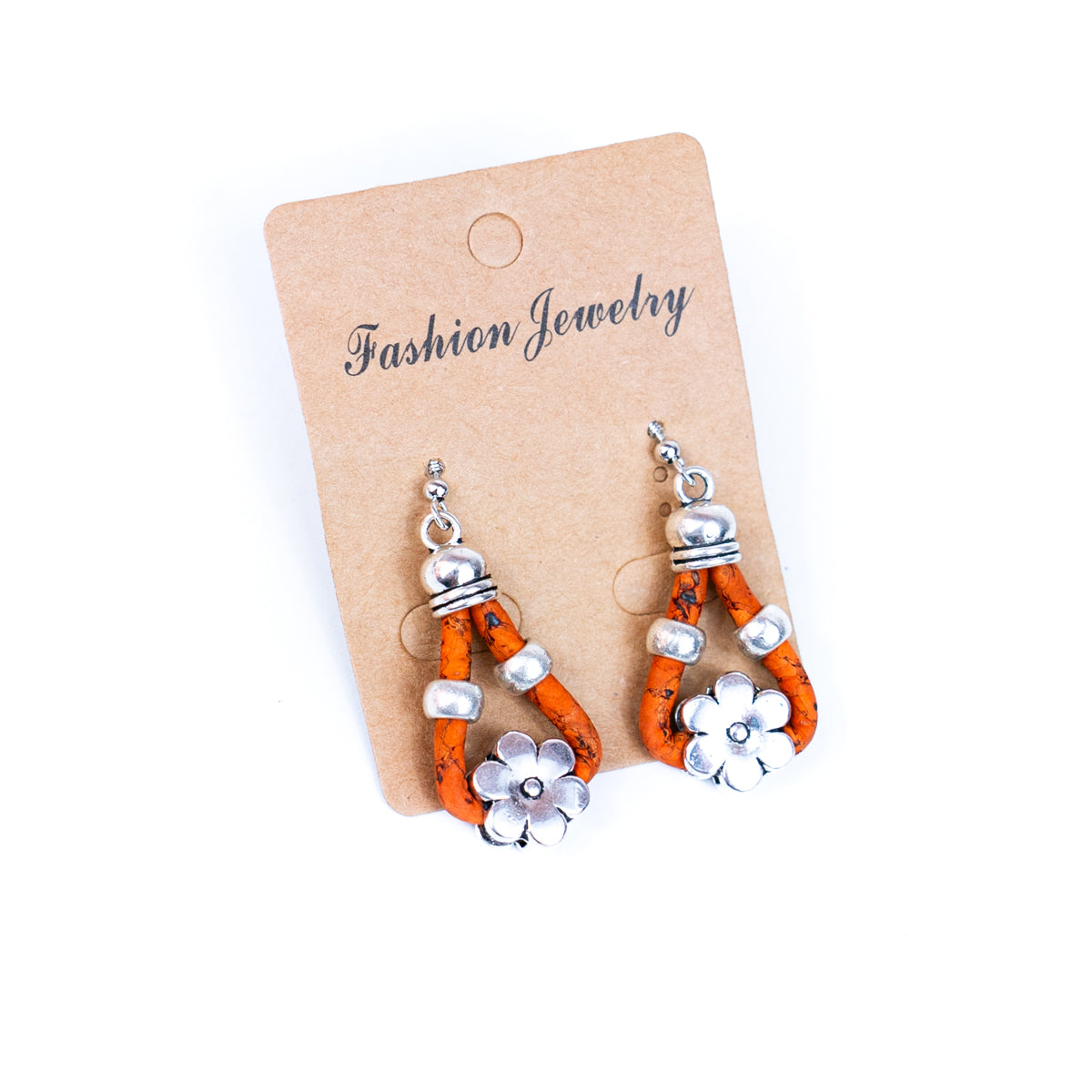 colorful colors cork cord and flower accessories handmade earrings-ER-170-MIX-5