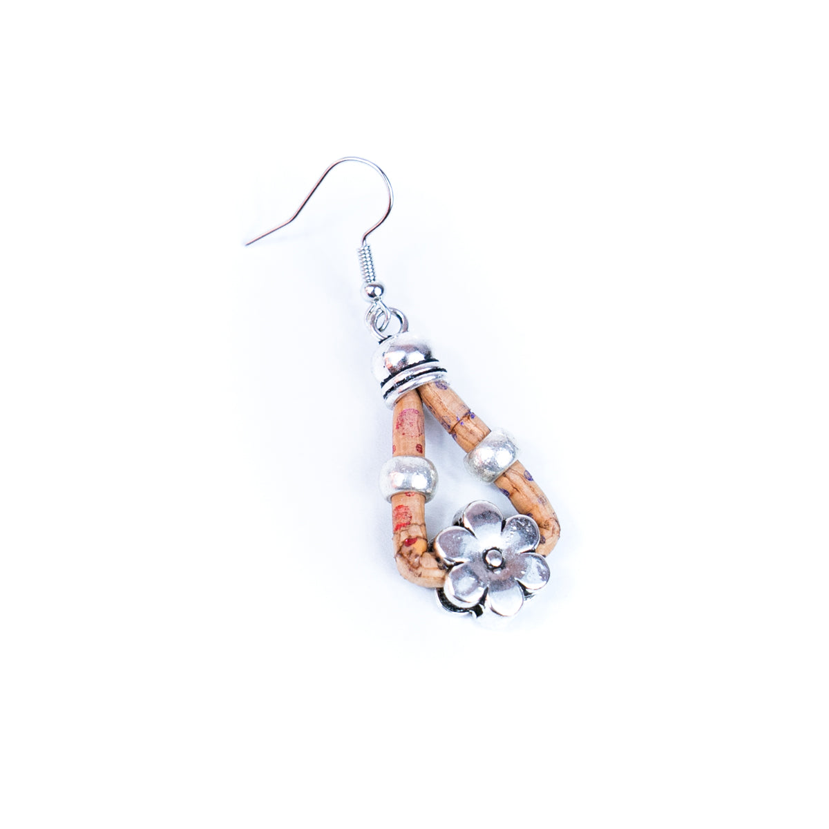 colorful colors cork cord and flower accessories handmade earrings-ER-170-MIX-5
