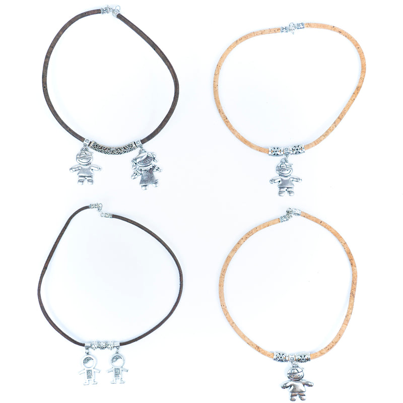 Pack of 4 Faulty Cork Necklaces SN-04-4