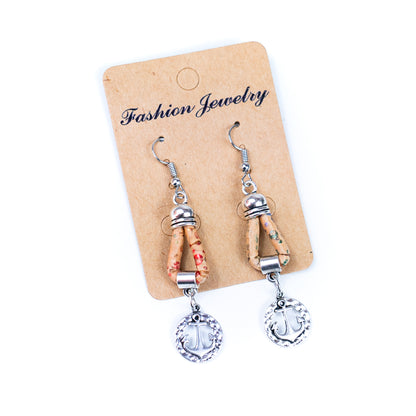 Natural Handmade Cork small spear Earrings for Women-ER-160-MIX-5