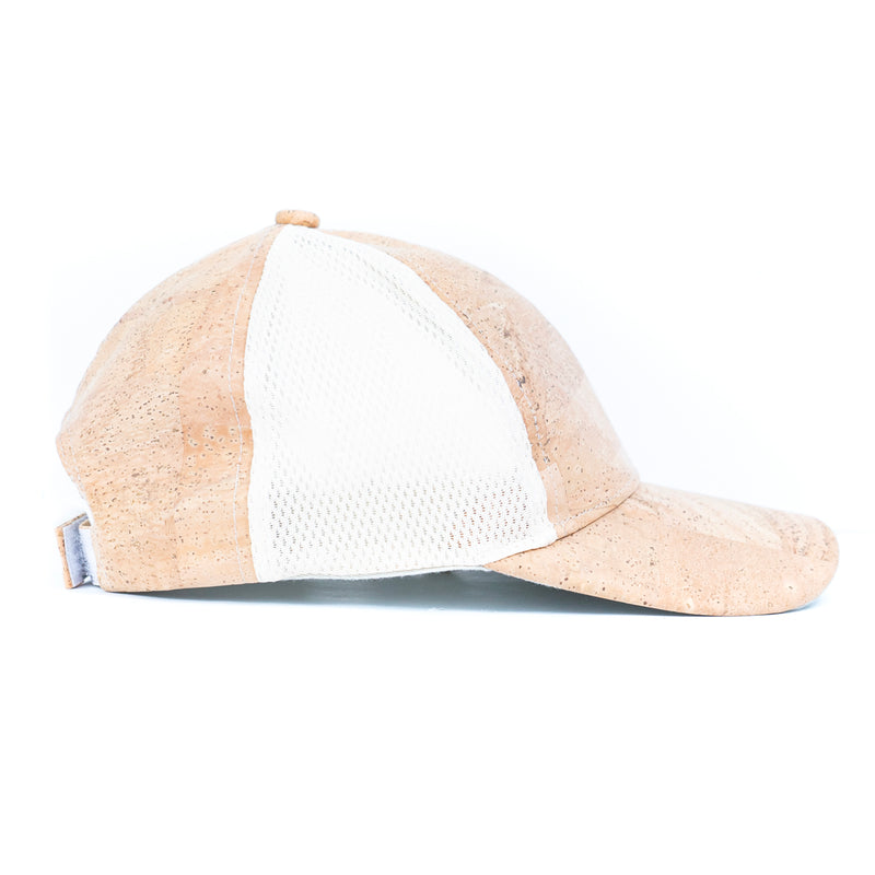 Cork Baseball Cap with Breathable Mesh L-1076