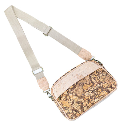 Men's Cork and Coffee Grounds Crossbody Bag BAG-2343