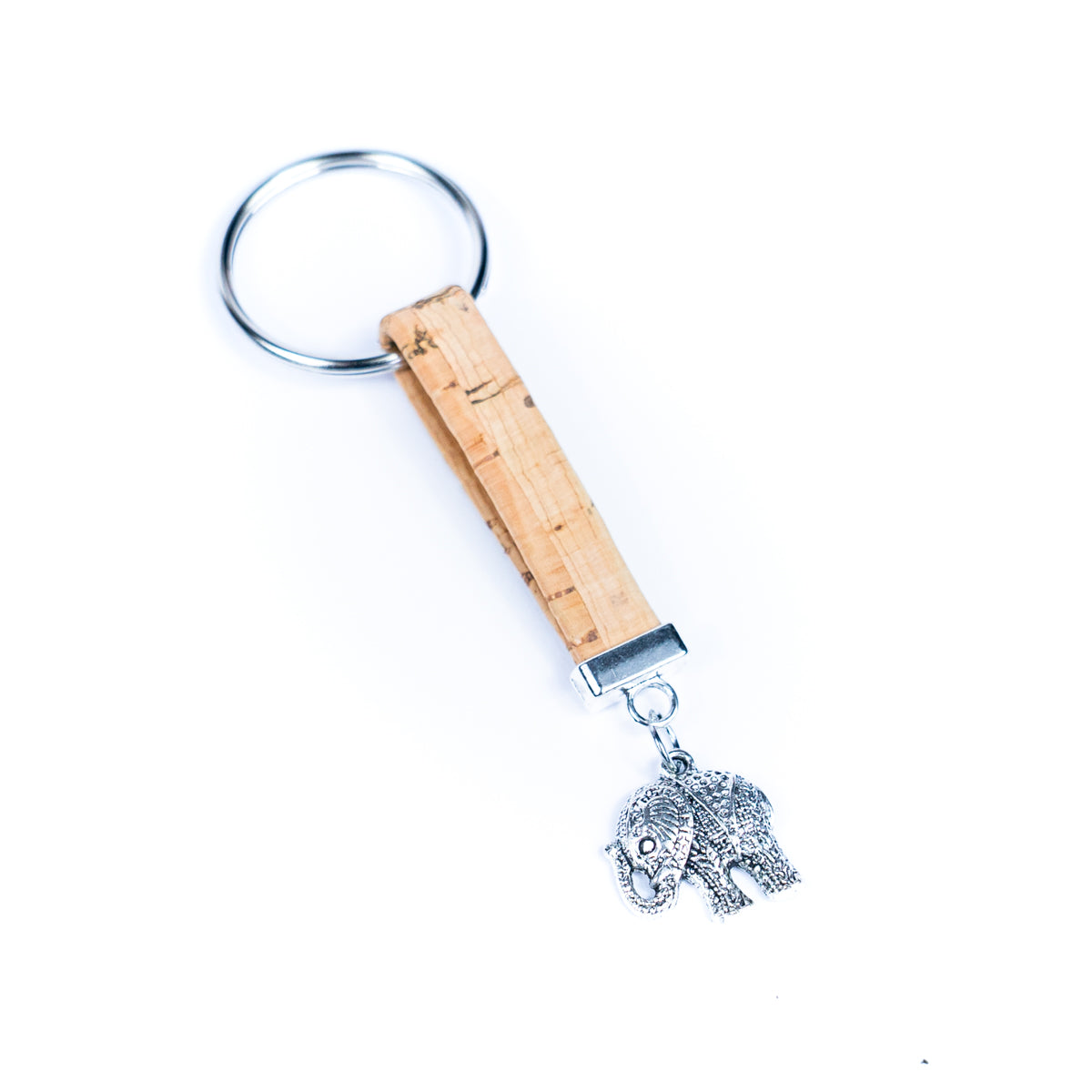 Colorful cork and elephant accessories  handmade keychains I-091-MIX-10