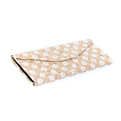 Foldable Triangular Cork Glasses Case L-1079