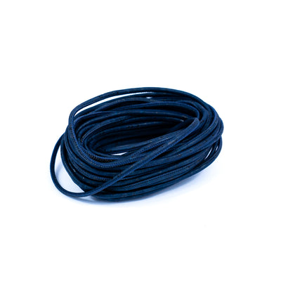 3MM dark blue  prensado round cork cord   COR-633(10 meters)