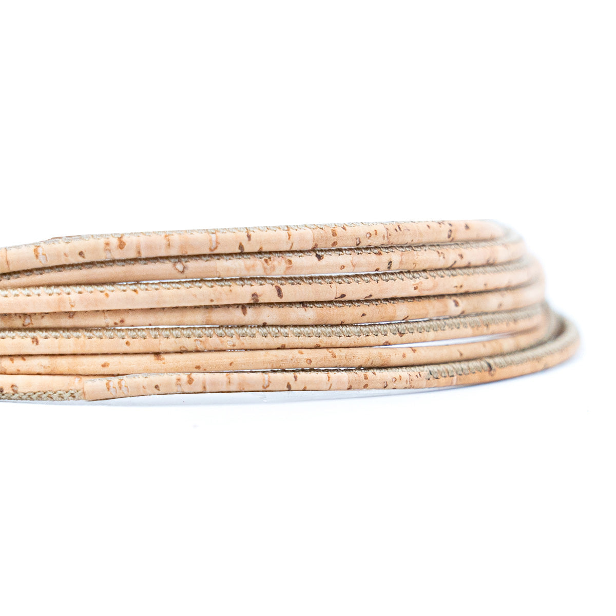 Natural about 2mm round cork cord  COR-598(10 meters)