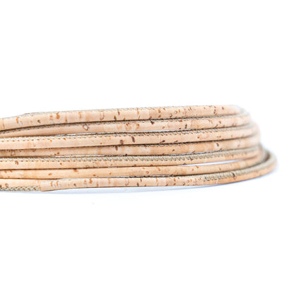 Natural about 2mm round cork cord  COR-598(10 meters)