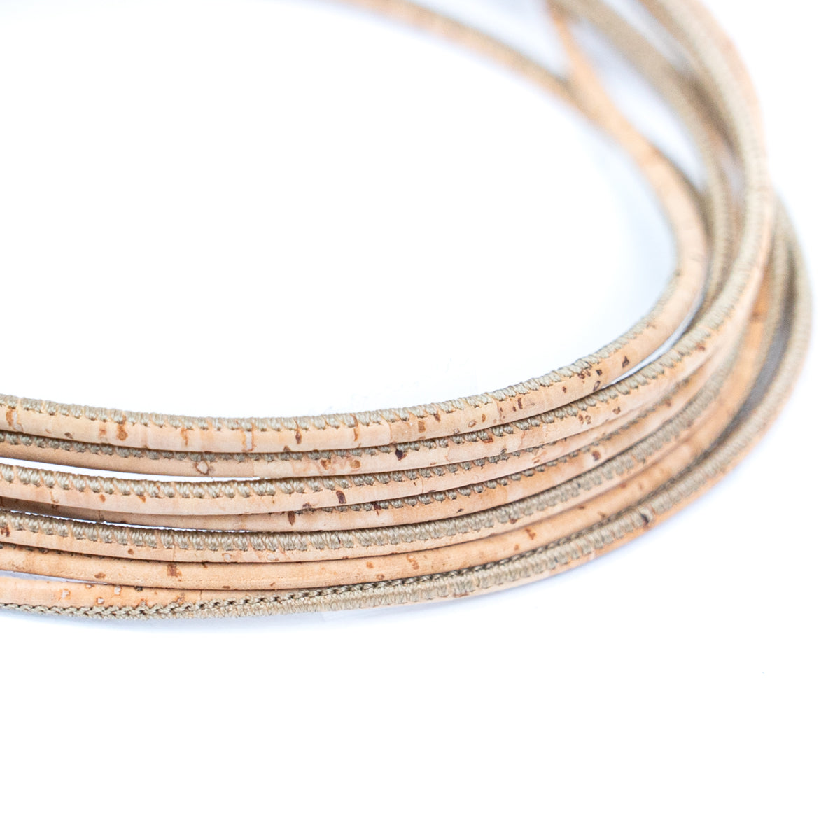 Natural about 2mm round cork cord  COR-598(10 meters)