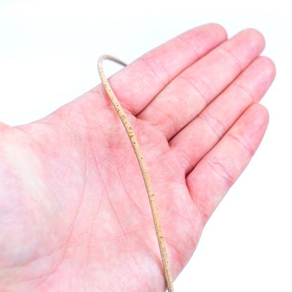 Natural about 2mm round cork cord  COR-598(10 meters)