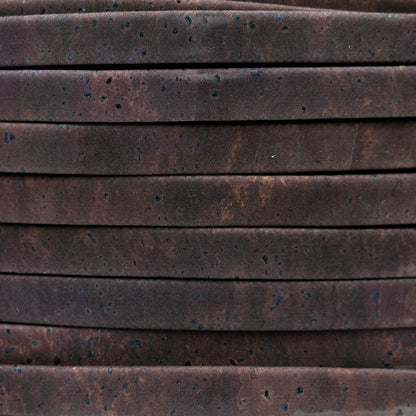 10mm falt brown cork cord COR-638 (10meters)