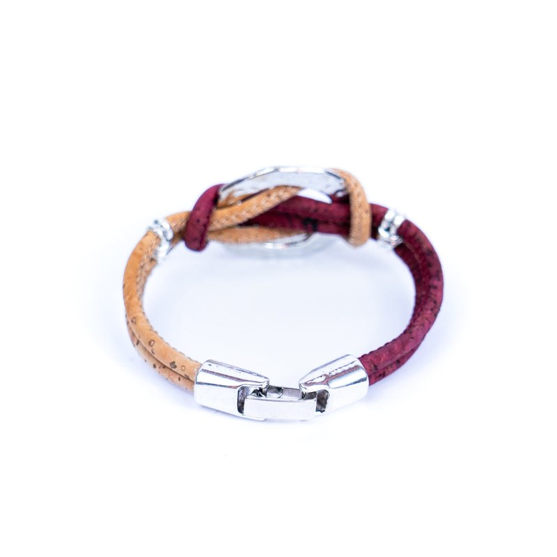 3MM round colored cork cord with ring accessories handmade women&