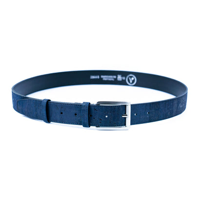 Men’s Cork Belt with Silver Rectangular Buckle L-1039