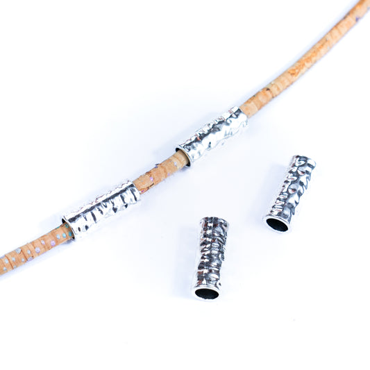 5pcs about 7mm round Alloy Hammered Tubular Jewelry Accessories Jewelry Finding D-2-41