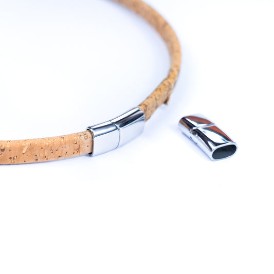 2Pcs for about 12*6mm Stainless steel leather clasp , antique silver, jewelry supplies jewelry finding D-1-1