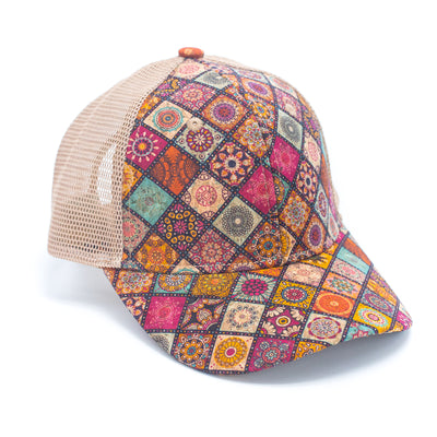 Cork Printed Women's Baseball Cap L-919-12（12units）