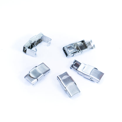 5Pcs for about 10*3mm Clasp Stainless steel leather clasp , antique silver, jewelry supplies jewelry finding D-1-5