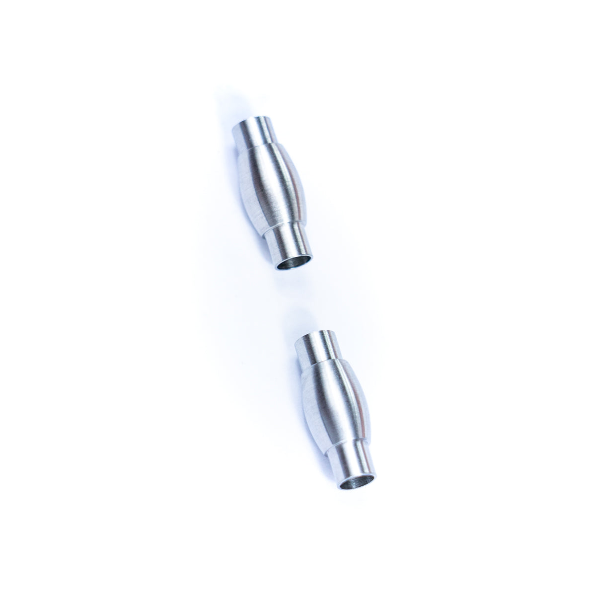 2Pcs for about 5mm round Stainless steel leather clasp , antique silver, jewelry supplies jewelry finding D-1-7