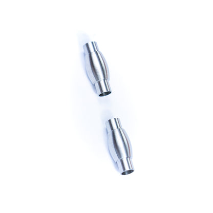 2Pcs for about 5mm round Stainless steel leather clasp , antique silver, jewelry supplies jewelry finding D-1-7