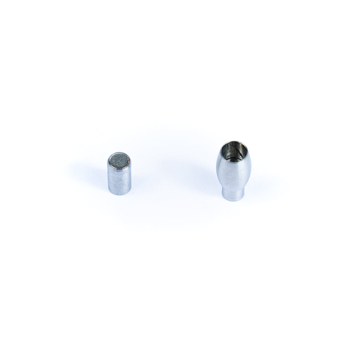 2Pcs for about 5mm round Stainless steel leather clasp , antique silver, jewelry supplies jewelry finding D-1-7
