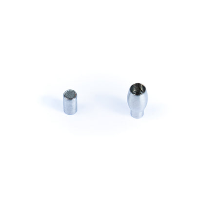 2Pcs for about 5mm round Stainless steel leather clasp , antique silver, jewelry supplies jewelry finding D-1-7
