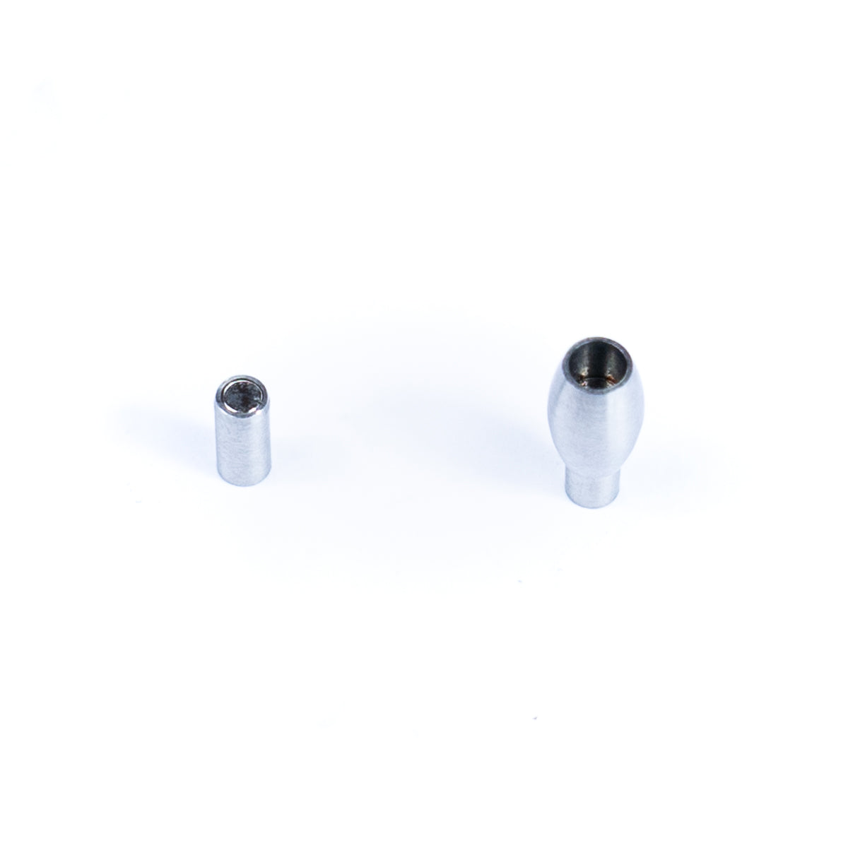 2Pcs for about 3mm round Stainless steel leather clasp , antique silver, jewelry supplies jewelry finding D-1-8