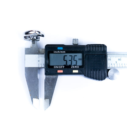 2Pcs Stainless Steel Double Hole Anchor Leather Cord Buckle jewelry finding D-1-9