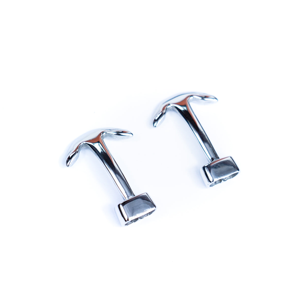 2Pcs Stainless steel spear-shaped double-hole buckle – 5mm round hole diameter jewelry finding D-1-10