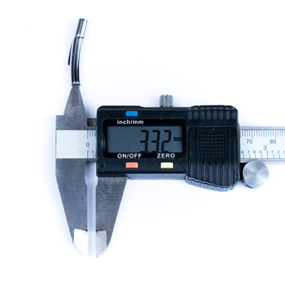 2Pcs about 3mm Round Stainless Steel Curved Snap Clasp Cord End – Suitable for Cork Cord and Leather Cord D-1-11