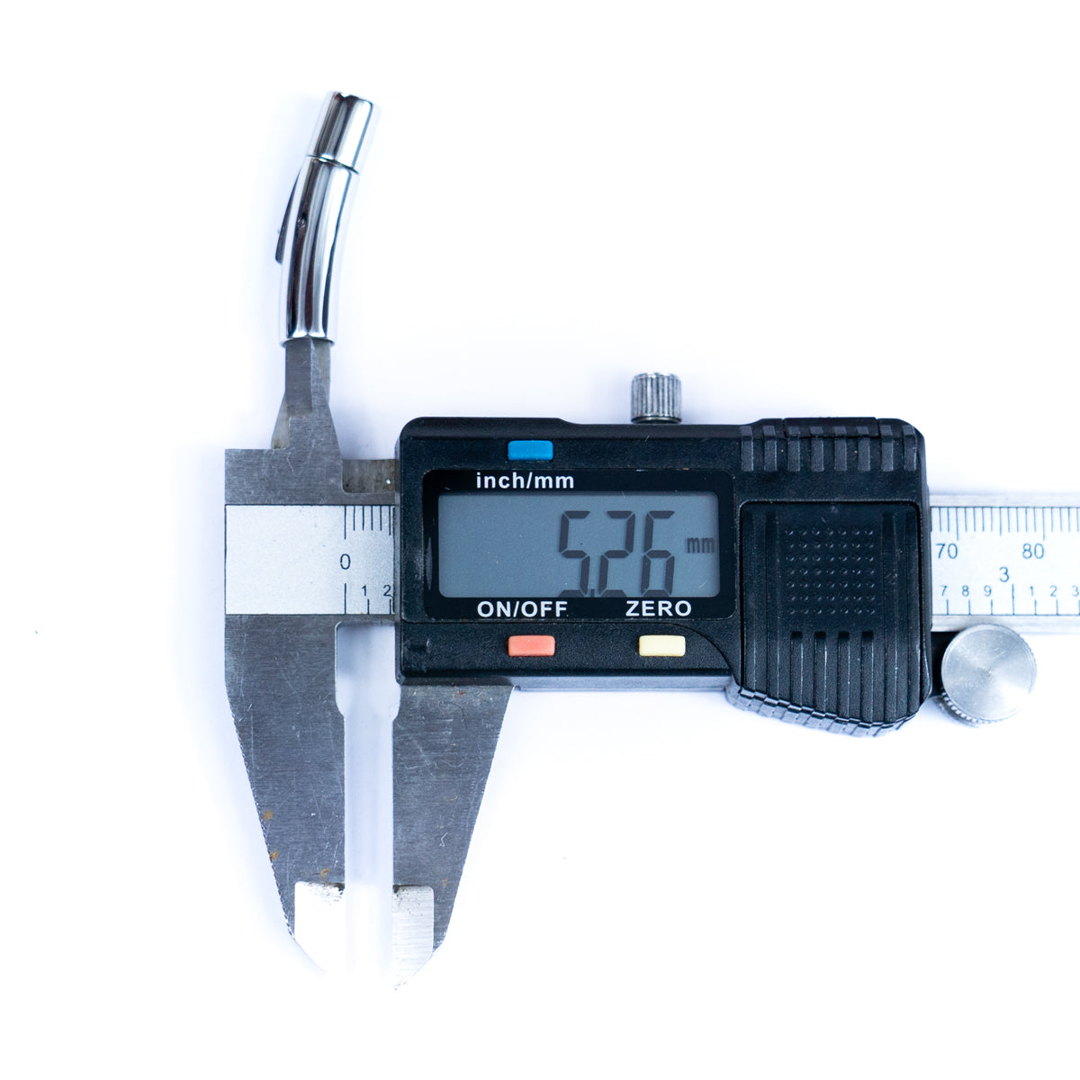 2Pcs about 5mm Round Stainless Steel Curved Snap Clasp Cord End – Suitable for Cork Cord and Leather Cord D-1-12