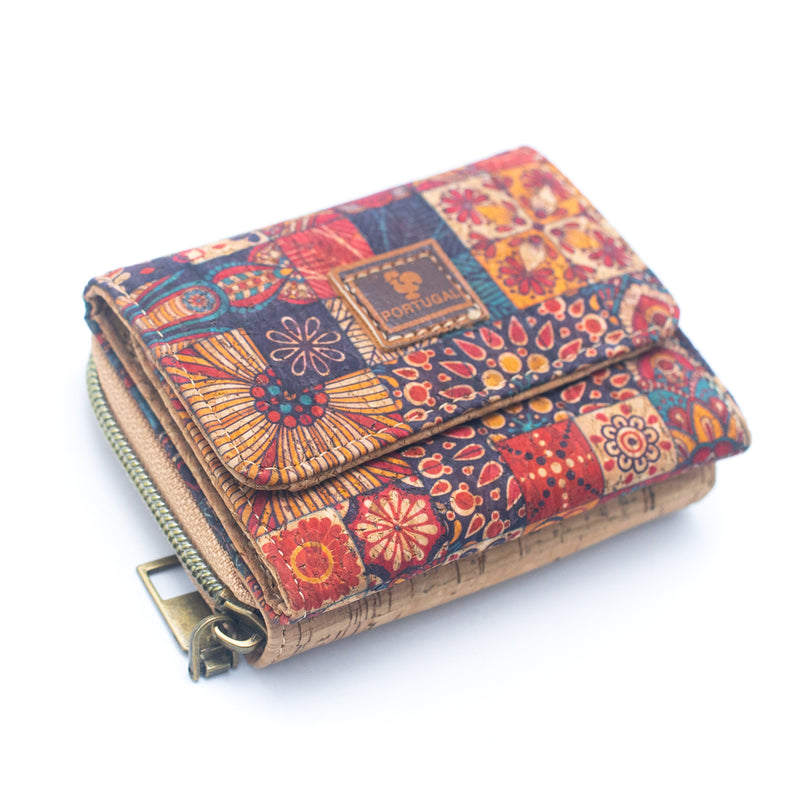 Cork Short Wallet - Compact and Eco-Friendly BAGD-202-MIX-6（6units）