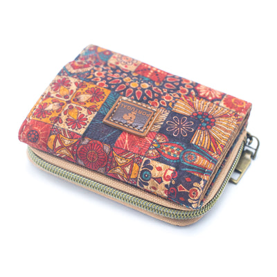 Cork Short Wallet - Compact and Eco-Friendly BAGD-202-MIX-6（6units）