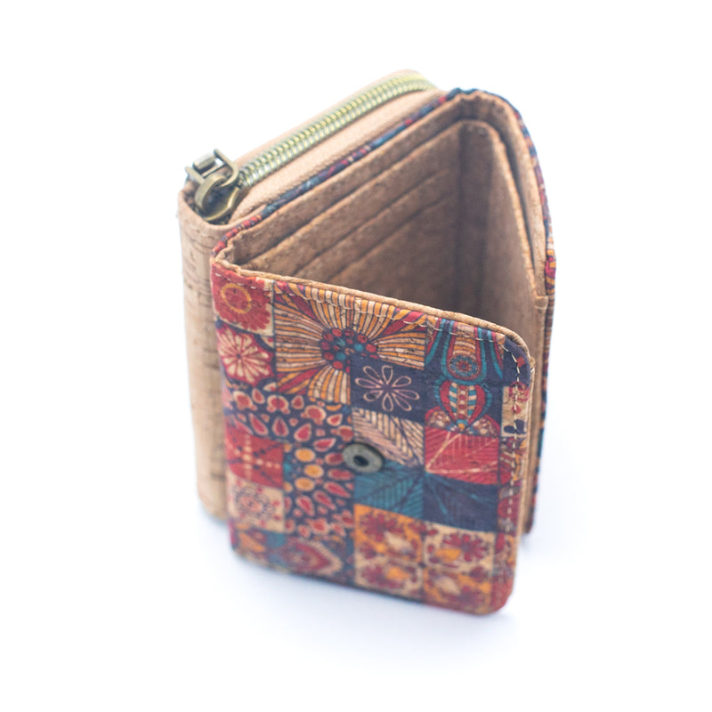 Cork Short Wallet - Compact and Eco-Friendly BAGD-202-MIX-6（6units）