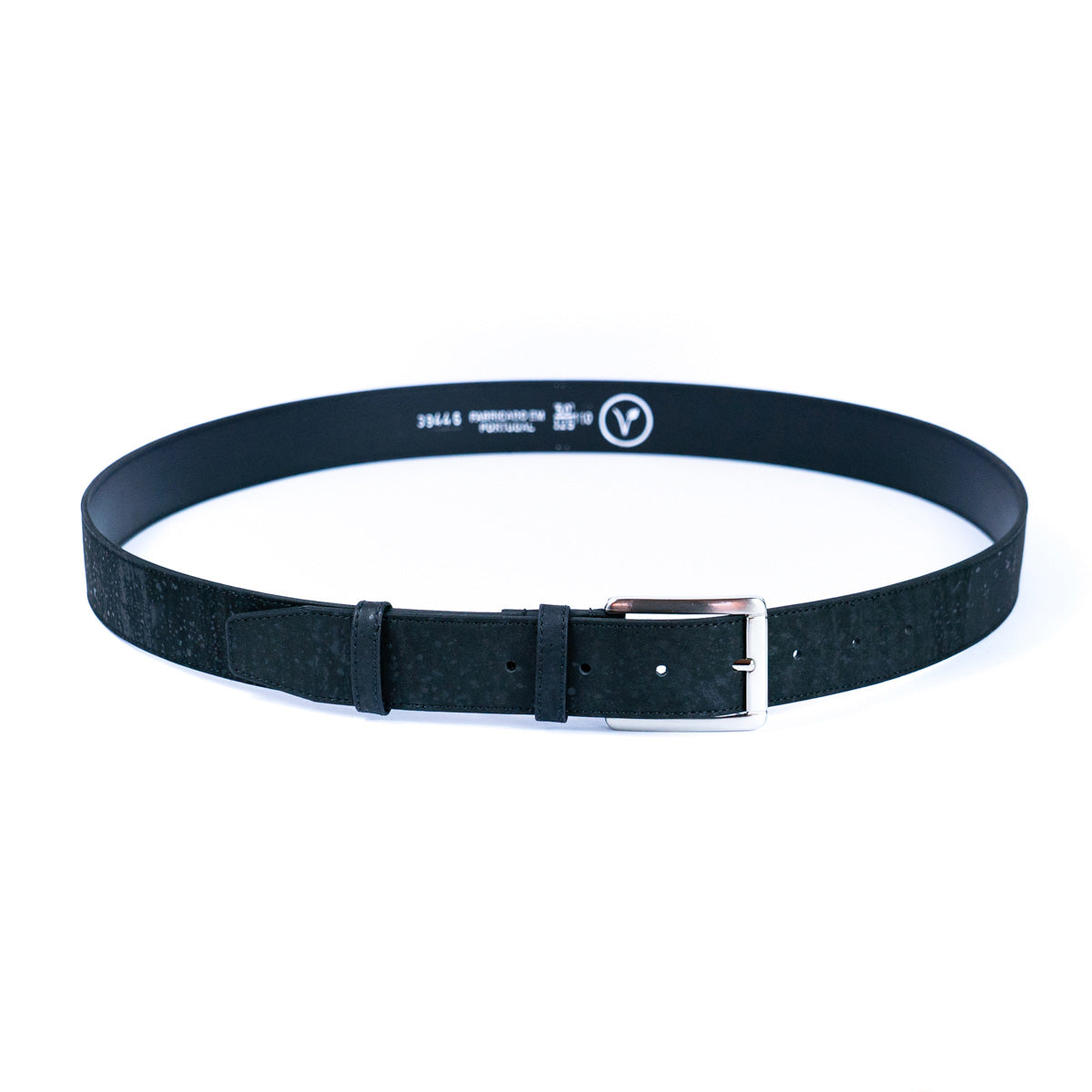 Men’s Cork Belt with Silver Rectangular Buckle L-1039