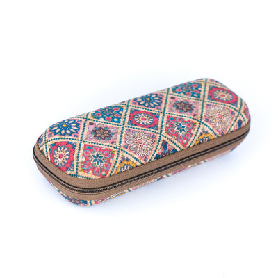 Zipper Cork Glasses Case – Protective Pouches L-035-MIX-12 (12 Units)