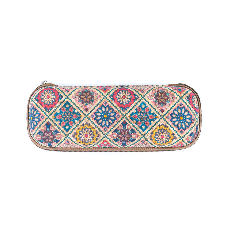 Zipper Cork Glasses Case – Protective Pouches L-035-MIX-12 (12 Units)