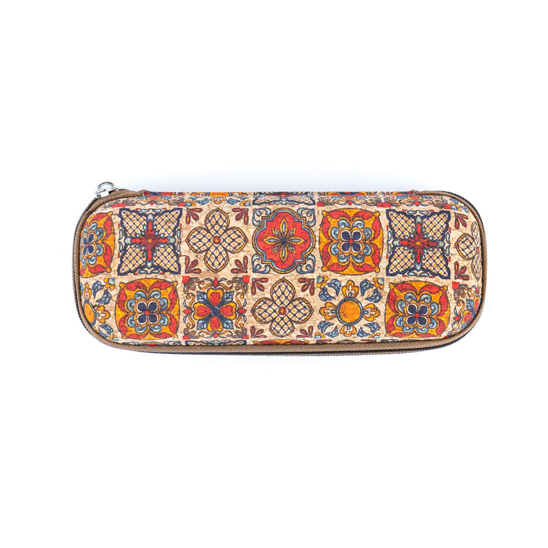 Zipper Cork Glasses Case – Protective Pouches L-035-MIX-12 (12 Units)