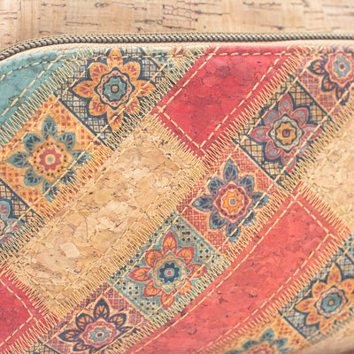 Floral & Mosaic Cork Crossbody Bag – Eco-Friendly & Stylish BAGF-057