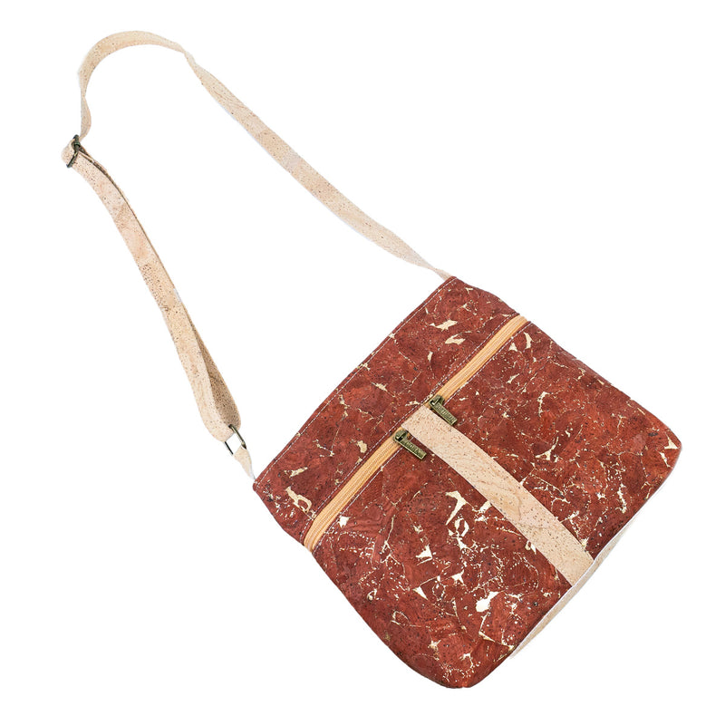 Cork Crossbody Bag with Zipper Detail BAGP-286