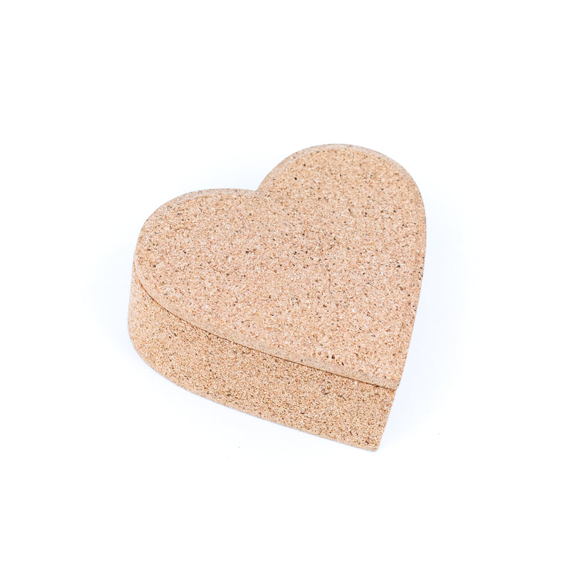 Heart shaped Versatile Cork Keepsake Box L-1058
