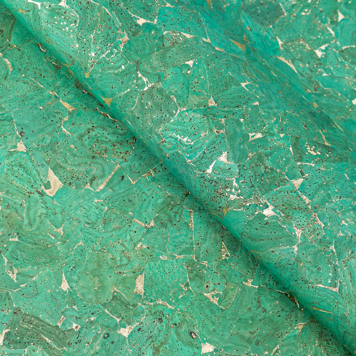 Gold Marble Cork Fabric - Sample