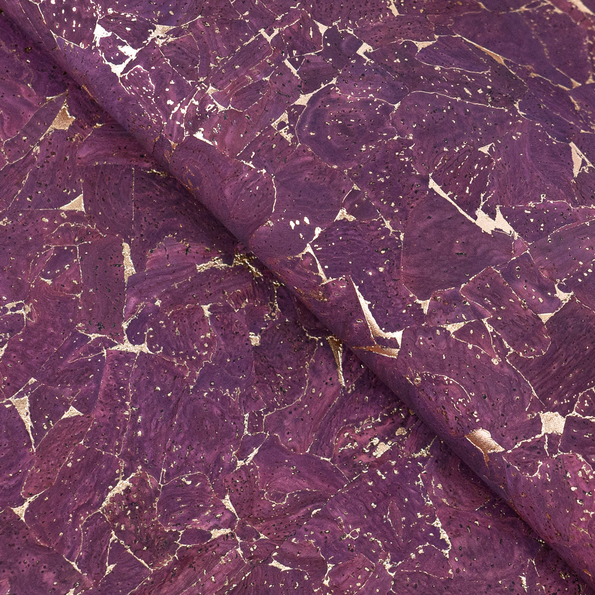 Gold Marble Cork Fabric - Sample