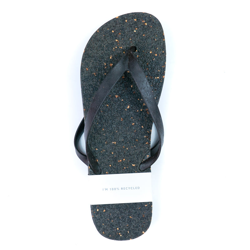 Eco-Friendly Recycled Cork and Rubber Flip-Flops L-1083-A