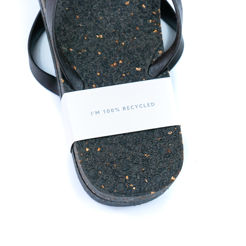 Eco-Friendly Recycled Cork and Rubber Flip-Flops L-1083-A