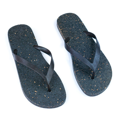 Eco-Friendly Recycled Cork and Rubber Flip-Flops L-1083-A