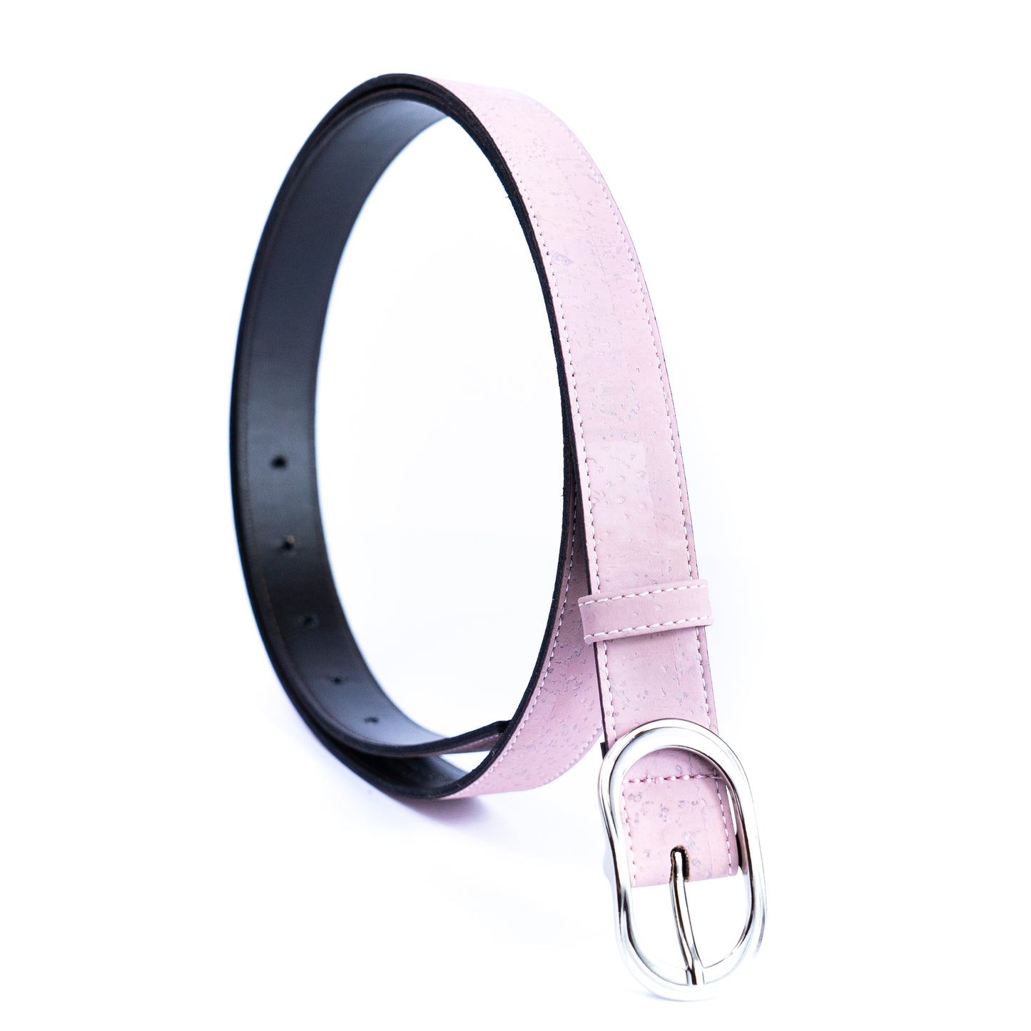 Ladies’ Vegan Cork Belt with Silver Buckle L-1061