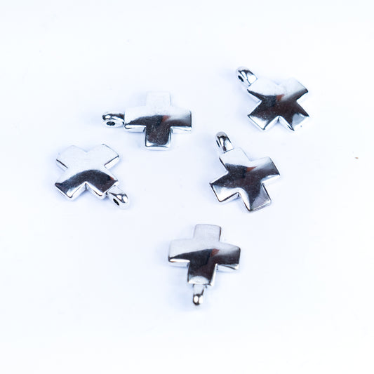 5pcs antique silver cross tag jewelry finding suppliers D-3-542