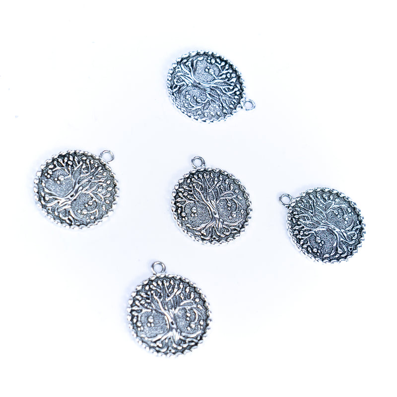 5 pieces antique silver tree hang tags jewelry finding suppliers D-3-540