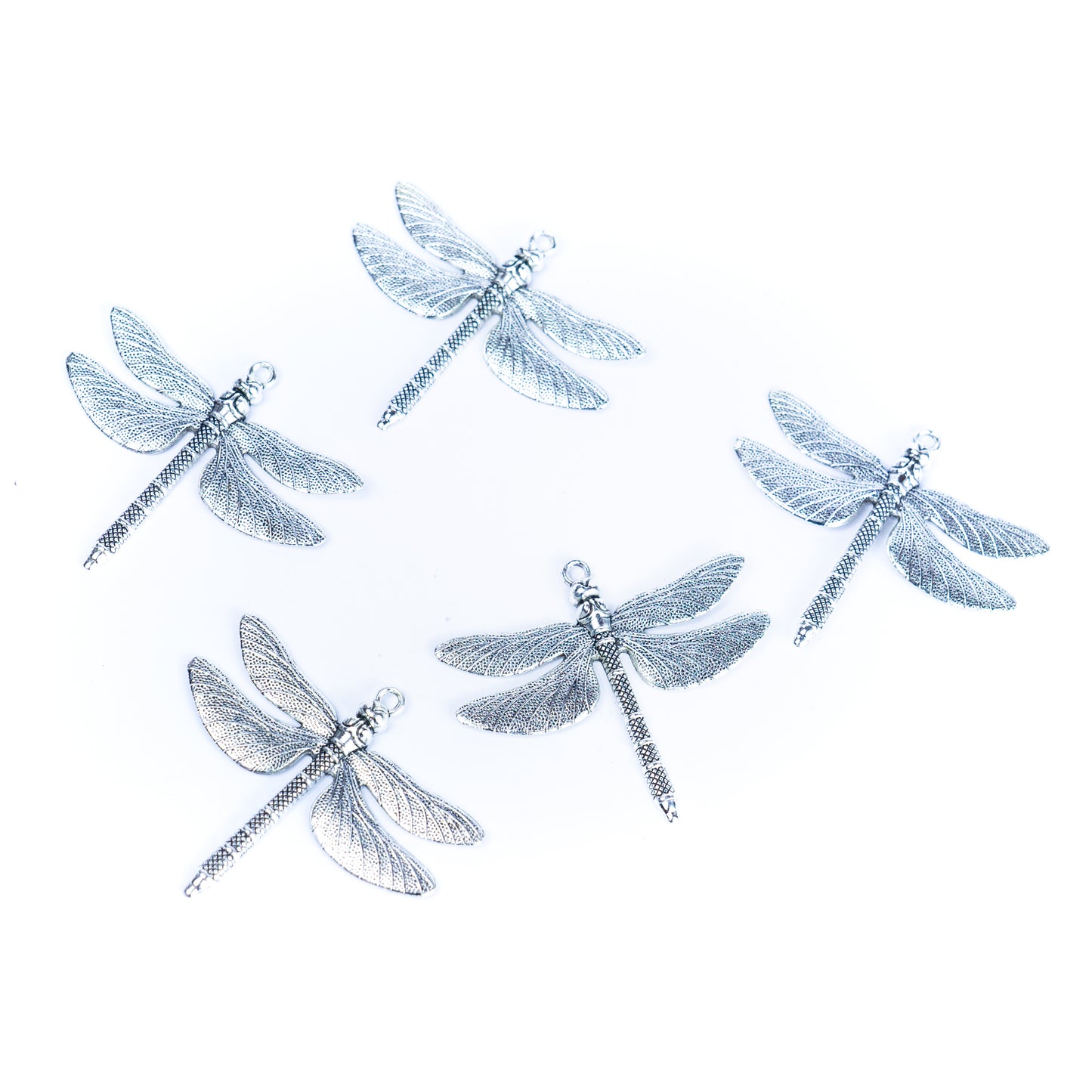 5pcs antique silver dragonfly tag jewelry finding suppliers D-3-544